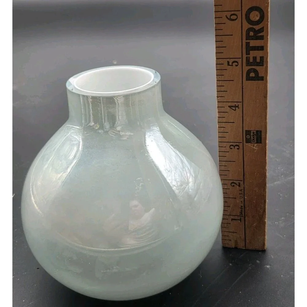 Pier 1 Midge Cased Glass Vase Seafoam Green